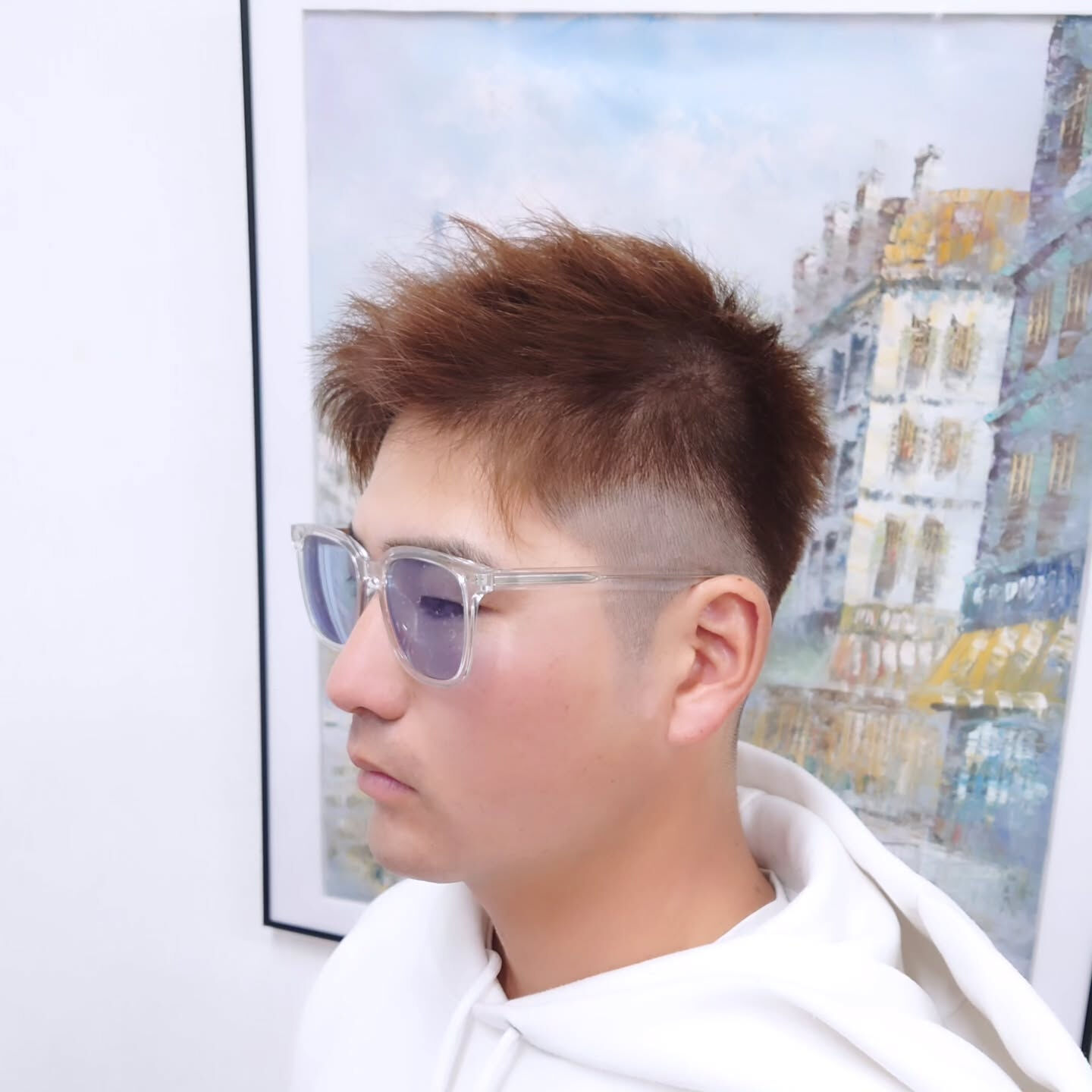 明るめカラーのメンズショート✂️