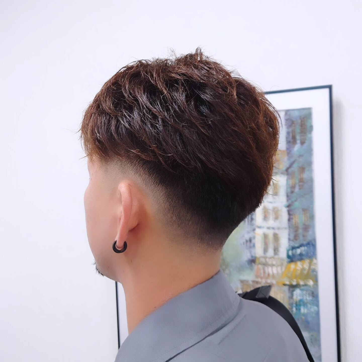 スキンフェード×ショートセンターパート✂️